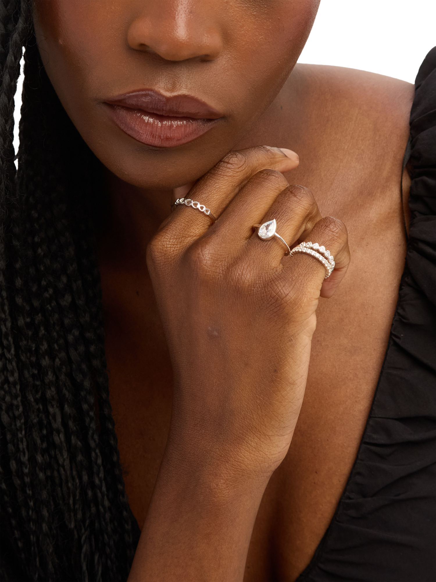 Product image 2 of 5, which shows Simply Silver Cubic Zirconia Eternity Ring, L