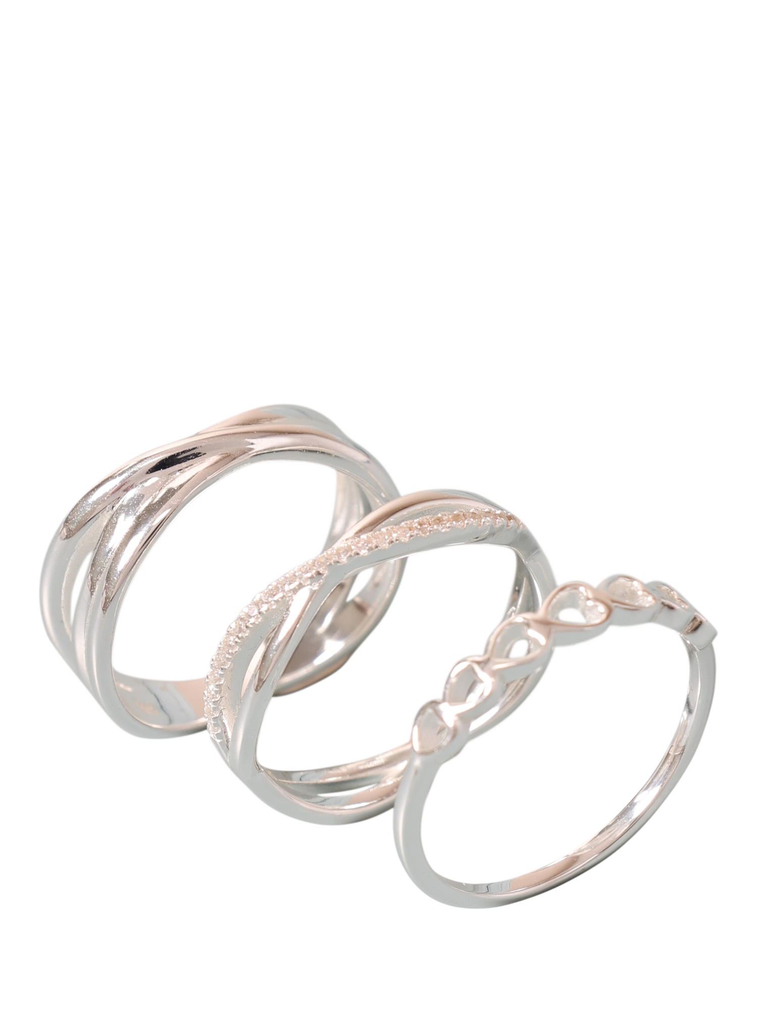 Product image 3 of 4, which shows Simply Silver Cubic Zirconia Infinity Ring, L