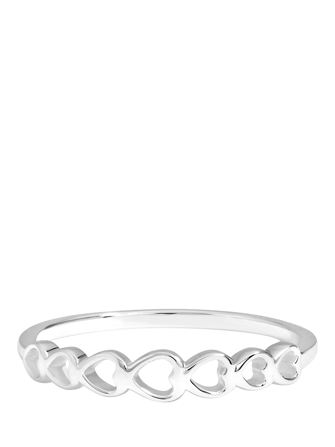 Product image 1 of 5, which shows Simply Silver Polished Open Heart Ring, XL