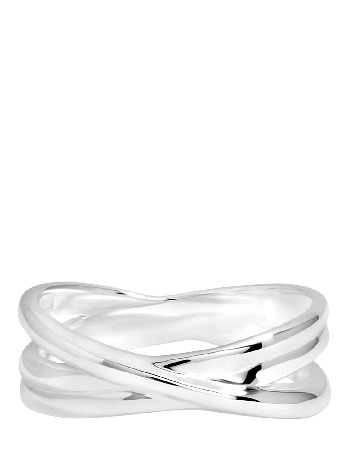 Product image 1 of 4, which shows Simply Silver Chunky Polished Ring, L