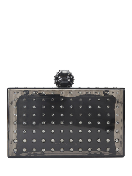 Carvela Cristallo Embellished Clutch Bag, Black