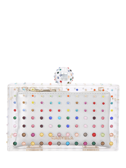 Carvela Cristallo Embellished Clutch Bag, Multi