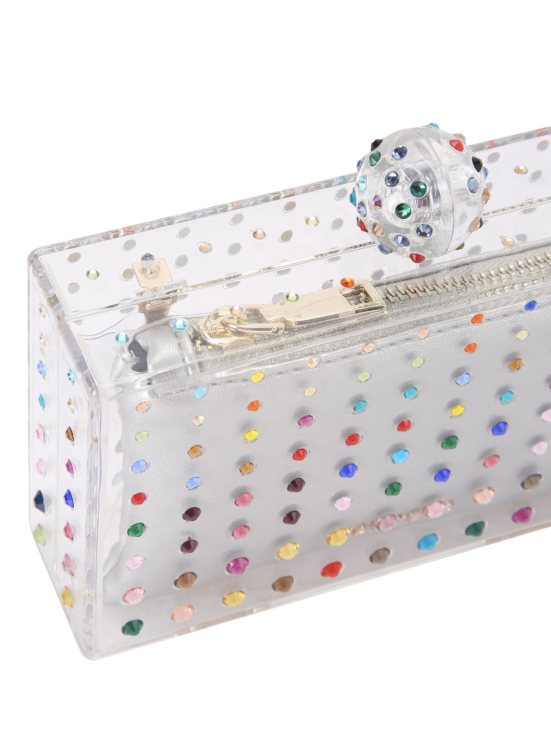 Product image 3 of 4, which shows Carvela Cristallo Embellished Clutch Bag, Multi