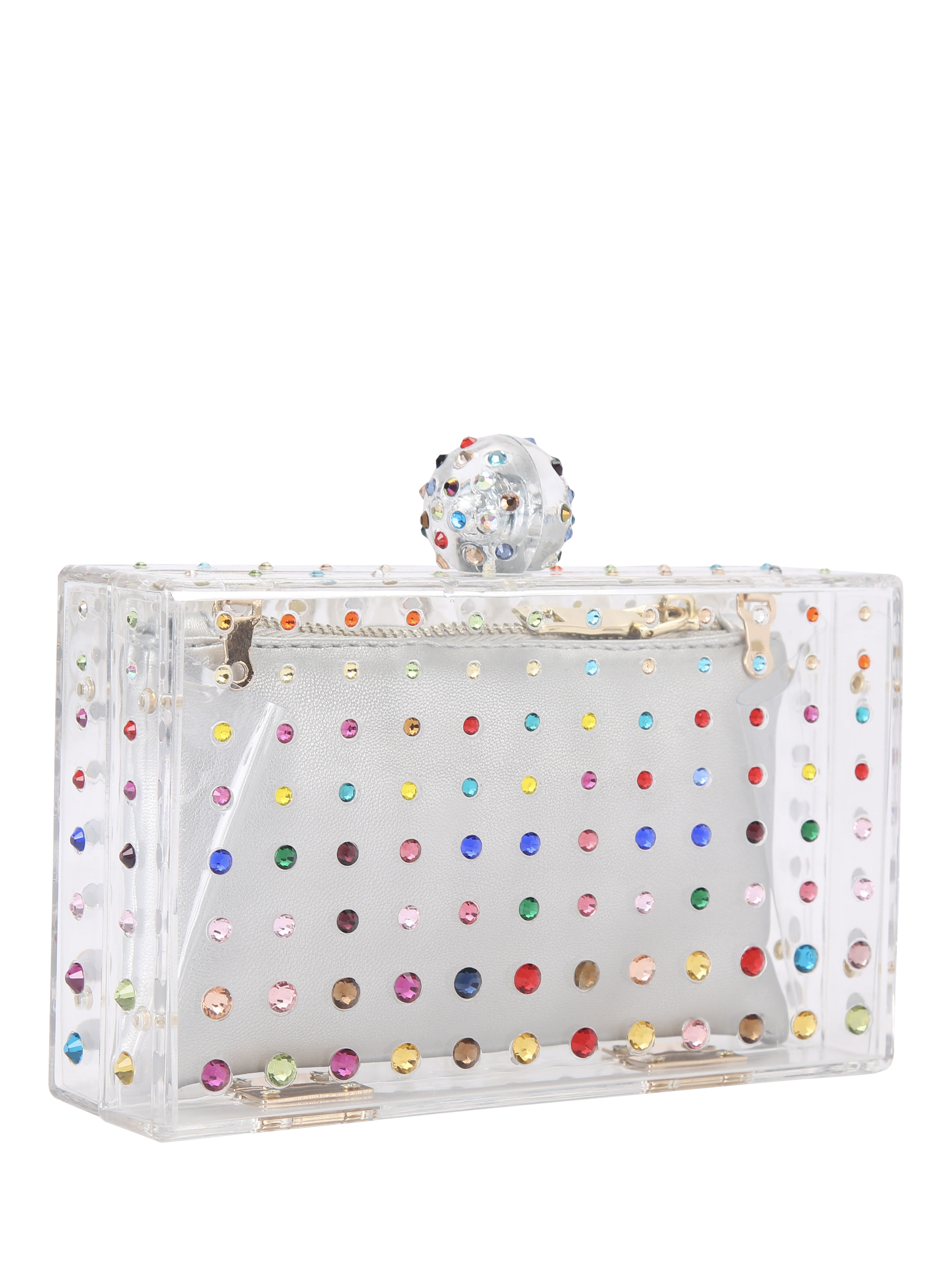 Product image 4 of 4, which shows Carvela Cristallo Embellished Clutch Bag, Multi