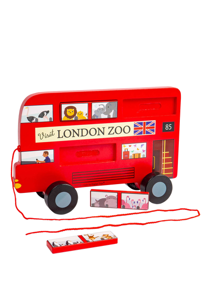 Bigjigs Toys London Bus Pull-Along Toy - view 2, Multi
