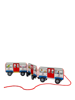 Bigjigs Toys London Tube Pull-Along Toy, Multi