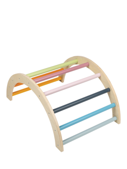 Bigjigs Toys Wooden Climbing Arch, Multicoloured
