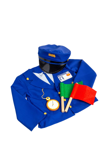 Bigjigs Toys Train Conductor Dress Up Set, Multicoloured
