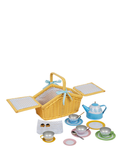 Bigjigs Toys Picnic Basket Set, Multi