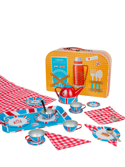 Bigjigs Toys London Tin Tea Playset - view 2, Multi