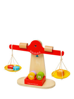 Bigjigs Toys Wooden Balancing Scales, Multicoloured