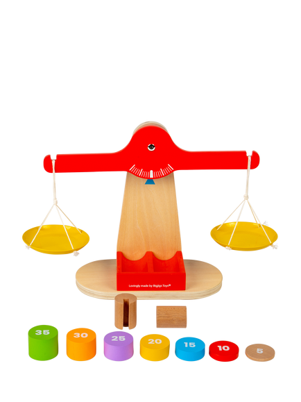 Bigjigs Toys Wooden Balancing Scales - view 2, Multicoloured