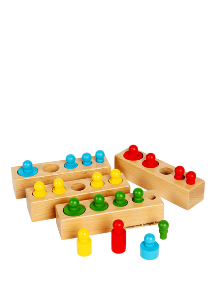 Bigjigs Toys Peg Blocks Puzzle, Multi