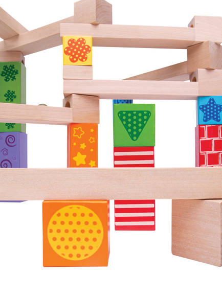 Bigjigs Toys Wooden Marble Run - view 2, Multi