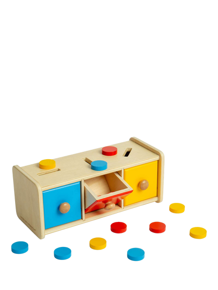Bigjigs Toys Wooden Token Sorter, Multi