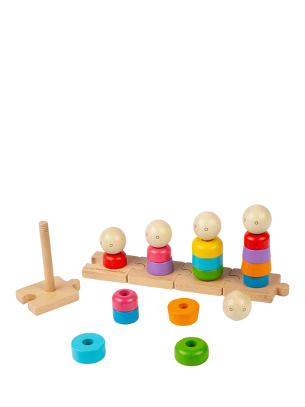 Bigjigs Toys Rainbow Family Stacking Toy, Multi
