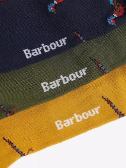 Barbour Pheasant Sock Gift Set, Pack of 3, Trench/Beech Mix - view 2, Trench/Beech Mix