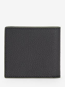 Barbour Grain Leather Bifold Wallet, Black - view 2, Black