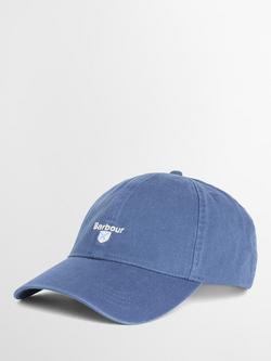 Barbour Cascase Baseball Cap, Denim, Navy