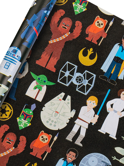 Hallmark Star Wars Wrapping Paper, 3m, Black