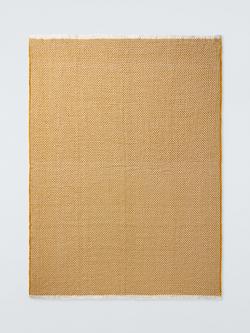 John Lewis Chunky Throw - view 2, Mustard