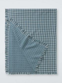 John Lewis Mini Check Throw, Blue