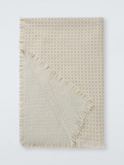 John Lewis Mini Check Throw, Natural