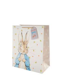 Hallmark Peter Rabbit Medium Gift Bag, White&black, White&black