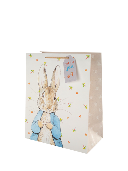 Hallmark Peter Rabbit Medium Gift Bag, White&black, White&black