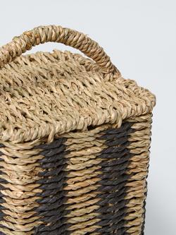 John Lewis Stripe Woven Door Stop, Black/Natural - view 2, Black Natural