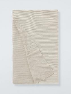 John Lewis Ribbed Knit Throw, Natural