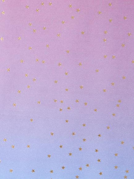 John Lewis Ombre Foil Stars Wrapping Paper, 3m, Purple - view 2, Purple