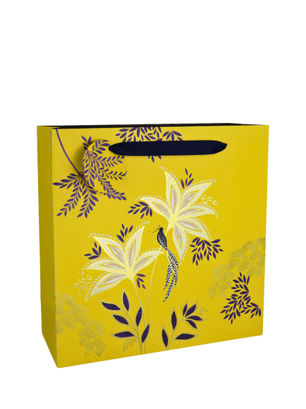 Sara Miller Botanic Blooms Gift Bag, Yellow, Yellow