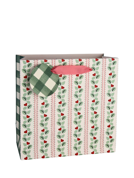 Cath Kidston Heart Vine Gift Bag, Multi, Medium, Multi