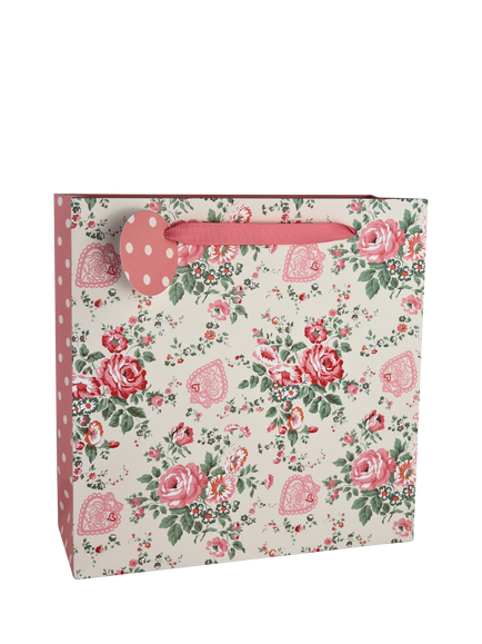 Cath Kidston Hackney Rose Gift Bag, Pink, Pink