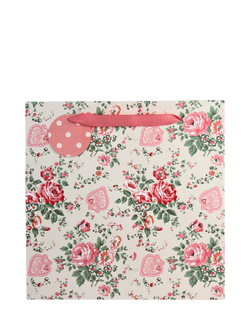 Cath Kidston Hackney Rose Gift Bag, Pink - view 2, Pink