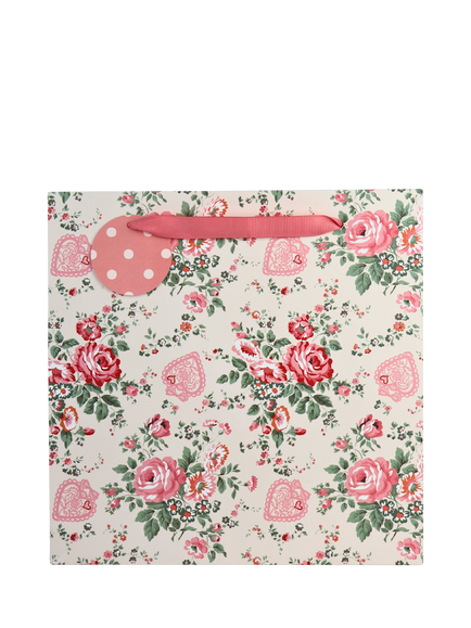 Cath Kidston Hackney Rose Gift Bag, Pink - view 2, Pink