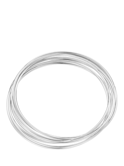 Orelia Fine Multi Interlocking Bangles, Silver, Silver