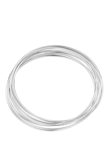 Orelia Fine Multi Interlocking Bangles, Silver, Silver