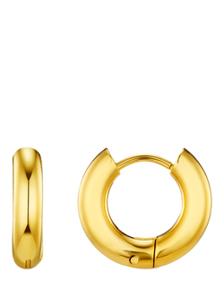 Orelia LUXE Chubby Small Hoop Earrings, Gold