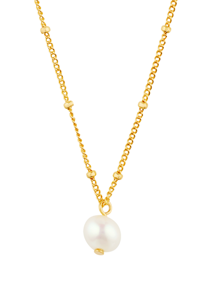 Orelia Pearl Satellite Necklace, Gold - view 2, Gold