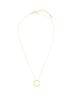 Orelia Open Circle Mid Length Necklace, Gold, Gold