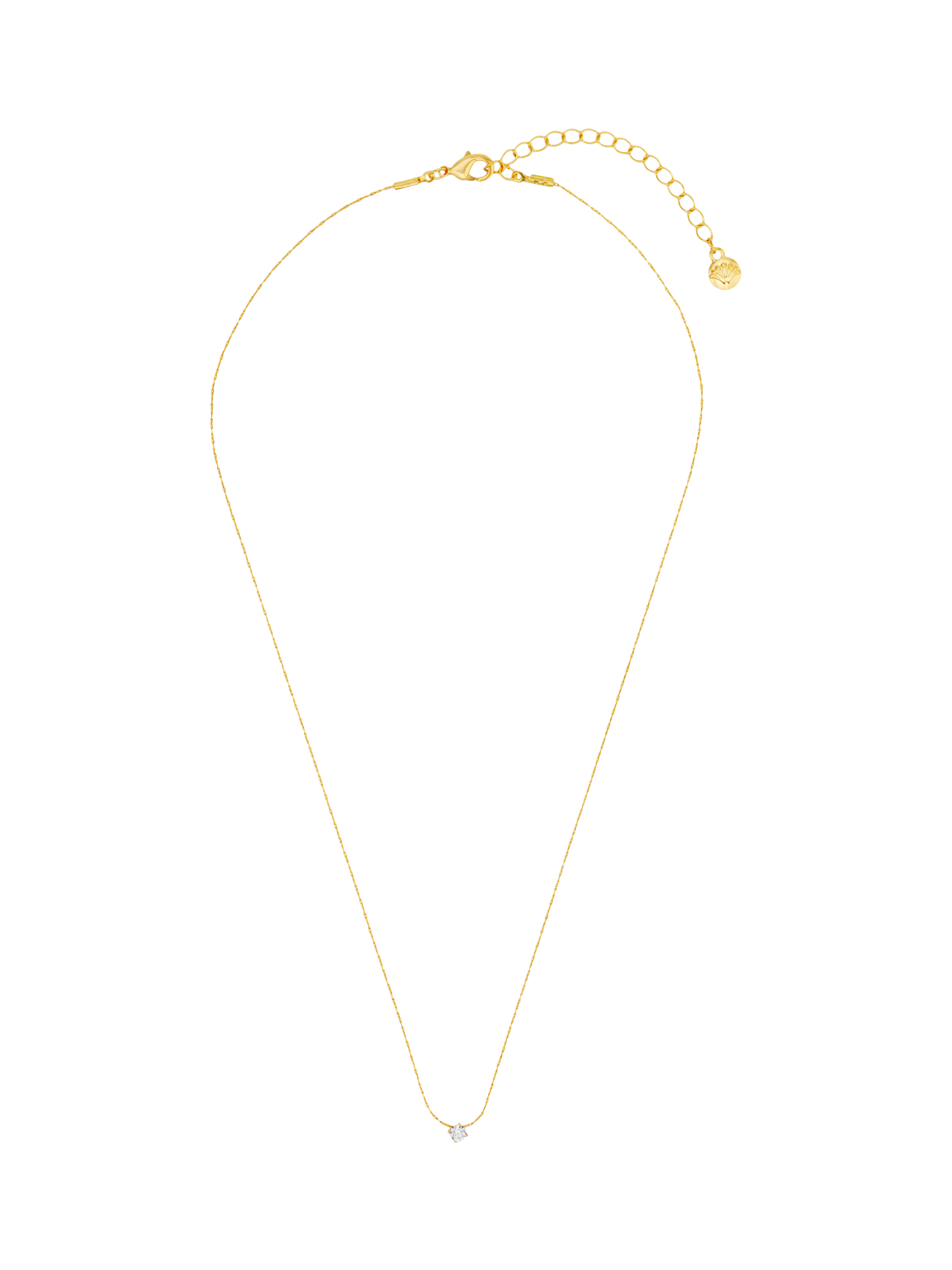 Product image 1 of 3, which shows Orelia Fine Crystal Collar Necklace, Gold