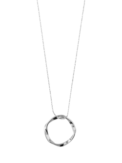 Orelia Open Circle Mid Length Necklace Necklace, Silver, Silver