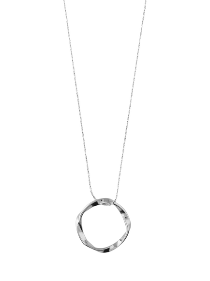 Orelia Open Circle Mid Length Necklace Necklace, Silver, Silver