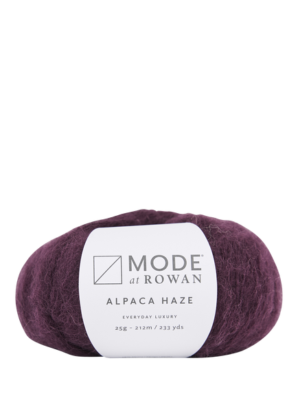 MODE at Rowan Alpaca Haze Knitting Yarn, 25g, Purple