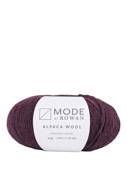 MODE at Rowan Alpaca Wool Knitting Yarn, 50g, Purple