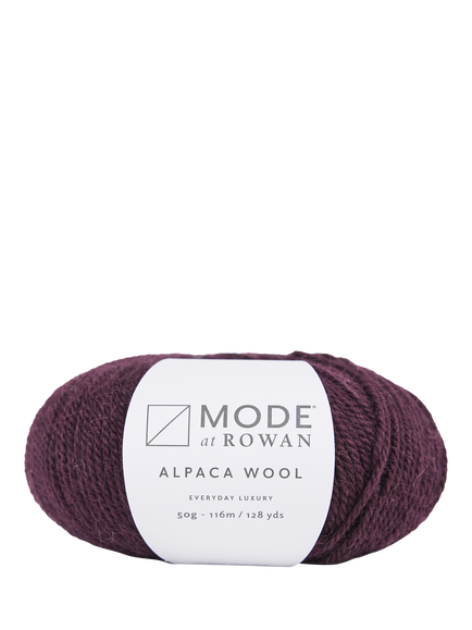 MODE at Rowan Alpaca Wool Knitting Yarn, 50g, Purple