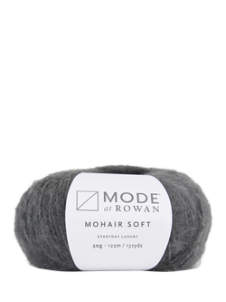 Rowan Mohair Soft Knitting Yarn, 50g, Charcoal