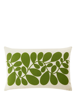 Orla Kiely Sycamore Stripe Cushion, Dill Green